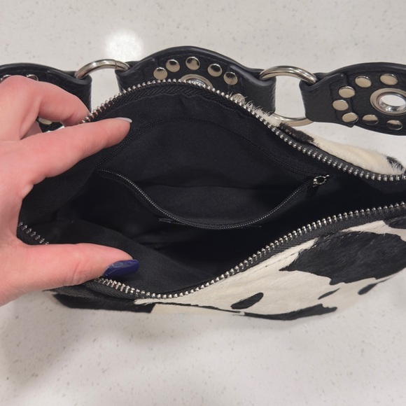 Silence + Noise Cow Print Shoulder Bag - Picture 3 of 3